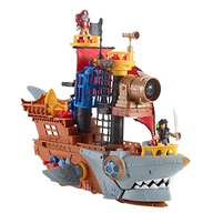 Fisher-Price Imaginext Shark Bite Pirate Ship, playset with pirate figures