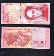 BANKNOT WENEZUELA - 20000 bolivares - 2017 rok, UNC