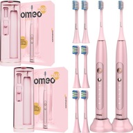 2x Elektrická sonická zubná kefka OMEO +365 UV Sanitizer Pink