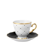 Kávéscsésze csészealjjal Alaska Circus Black Ćmielów