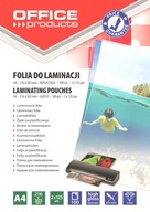 Laminovacia fólia OFFICE PRODUCTS A4 2x125mic 100ks transparentná