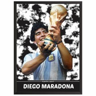 Diego Maradona Argentyna Plakat Obraz z piłkarzem w ramce Prezent