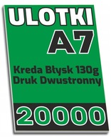 ULOTKI dwustronne A7 KREDA Błysk 130g - 20000 szt.