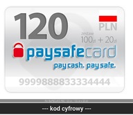 PAYSAFECARD PSC 120 zł ( 100 zł + 20 zł)