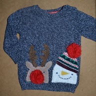 188^ Świąteczny sweter Renifer 12/18 msc_86cm
