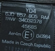 GURTEN SICHERHEITS SEAT IBIZA 6J0 857 805 RAA