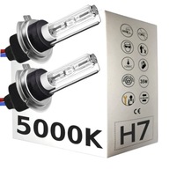 2x PALNIK H7 5000K ŻARNIK XENON METALOWY KOŁNIERZ