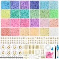 Koraliki Do Wyrobu Biżuterii DIY Dekoracyjne Zestaw 12600 Elementów 1-3 mm