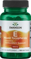 Swanson Vitamín E 400 IU tokoferoly 100 kaps