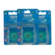 3x ORAL-B SATIN TAPE NIĆ DENTYSTYCZNA MINT - 25m