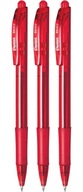 Sada 3ks Guľôčkové pero Pentel BK-417 červené 0,7mm