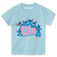 Stitch T-Shirt Koszulka Dziecięca z Imieniem SUPER PREZENT Bawełna Premium