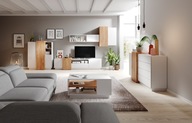 Minimalistický nábytok Dub a biely lak - Módny dizajn