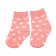 Detské ponožky ružové v srdiečkach 31-34