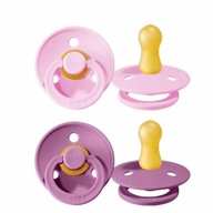 BIBS 2-PACK S LAVENDER & BABY PINK Cumlík Upokojujúci kaučuk Hevea