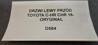 door left front TOYOTA C-HR CHR 16- original