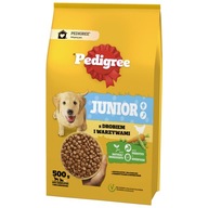 PEDIGREE JUNIOR 500g DRÓB SUCHA KARMA DLA SZCZENIĄT ŚREDNICH I DUŻYCH RAS