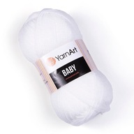 WŁÓCZKA YarnArt Baby 501 BIAŁA BIEL 50g/150m AKRYL DO SZYDEŁKA