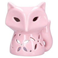 Kominek ceramiczny, podgrzewacz wosku i olejku zapachowego - Lisek Różowy