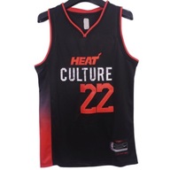 Męskie koszulki do koszykówki Miami Heat#22 Jimmy Butler z nowego sezonu, L