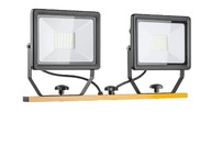 LED stavebný reflektor 2 x 50 W, 8500 lm, studené biele svetlo, 6500 K IP65