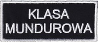 Klasa Mundurowa KM naszywka haft napis 12x5cm cz