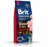 Sucha karma dla psa Brit Premium Nature Adult L kurczak 15 kg