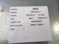 Renault Scenic II computer, control unit S122326109A 8200565863 8200592611