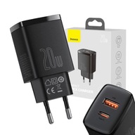 Nabíjačka sieťová Baseus CCXJ-B01 USB, USB typ C univerzálna 3000 mA 5 V + SADA NÁLEPIEK BASEUS