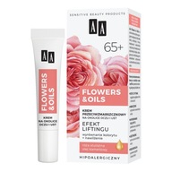 AA Flowers&Oils 65+ Účinok liftingu krém proti vráskam na okolie