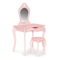 Detský veľký toaletný stolík so zrkadlom pre dievčatko ECOTOYS