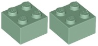 LEGO ÚJ: 3003 építőkocka brick 2x2, sand green - 2db EKO