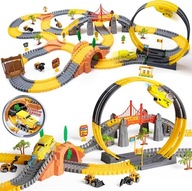 VERSENYPÁLYA SZETT 342 EL. 2 ELEKTROMOS AUTÓ 360 ST. RUGALMAS MEGA