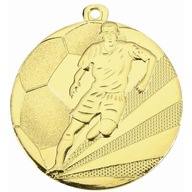 MEDAILA ZLATÁ FUTBALOVÁ LOPTA 50MM, BRONZ,STRIEBORNÝ GRAVÍR