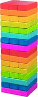 Hra Veža s kockami farby dúhy