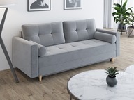 Kanapa Sofa Rozkładana Skandynawska z Pojemnikiem na Pościel Funkcja Spania