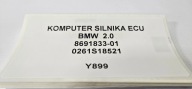 computer Motore ECU BMW 2.0 8691833-01 0261S18521