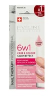 Eveline, 6w1 Care & Colour Shimmer Pink , Odżywka do paznokci, 5 ml