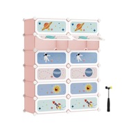 Modulárny regál SONGMICS – detská skrinka 12 segmentov, ružová