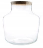 Dekoratívna váza Sklenená nádoba Les v skle s korkom h25 d22 JMD Group