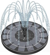 FONTANNA SOLARNA PŁYWAJĄCA POMPA WODY DO OCZKA WODNEGO OGRODOWA 16CM