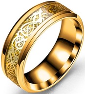 Pierścionek Smok Celtycki Złoty Sygnet Pierścień