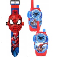 WALKIE TALKIE ŁOKI TOKI SPIDER MAN + ZEGAREK 3D