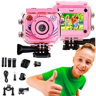 Extralink Kids Camera H18 Różowa | Kamera | 1080P 30fps, IP68, wyświet