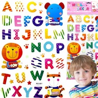 3D FALMATRICA GYEREKEKNEK ÁBÉCÉ ÁLLATOK SZOBA DEKORÁCIÓ FALRA