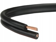 Przewód kabel głośnikowy miedź SMYp 2x0,22 czarny