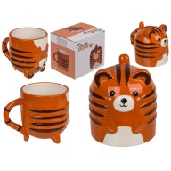Fordított fejű bögre Tigris 400 ml Állatok