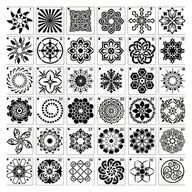 36 paczek szablonów Mandala Dot Szablony do samodzielnego malowania skał 3,6 x 3,6 cala