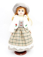 PORCELÁN BABA ELEGÁNS RUHÁBAN, ÚJ, 40CM