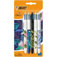 BIC Długopis 4 Colours Message Botanical 5szt